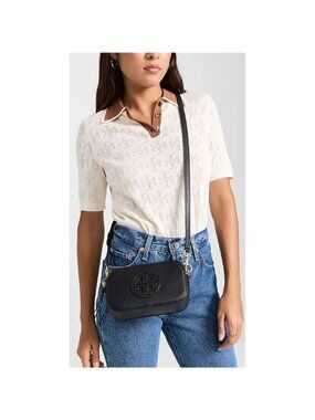 Tory Burch Miller Mini Crossbody Bag Black OS